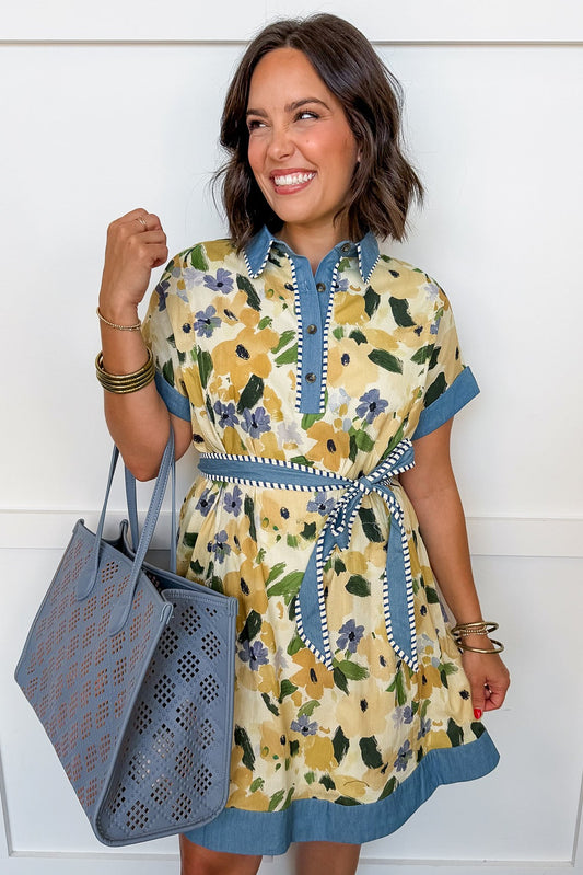 The Savannah Eyelet Tote Set in Blue