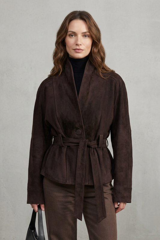 Alette | Women's Cropped Double-Breasted Wool Jacket French Elegance