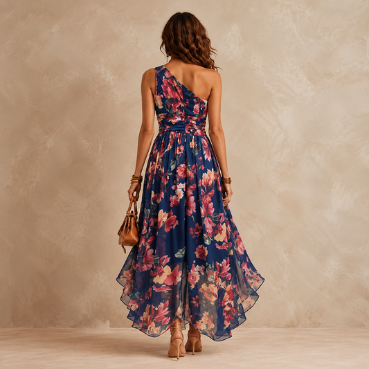 Celeste | One-Shoulder Floral Maxi