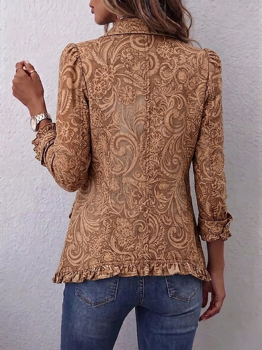 Cheryl – Vintage Floral Frill Jacket
