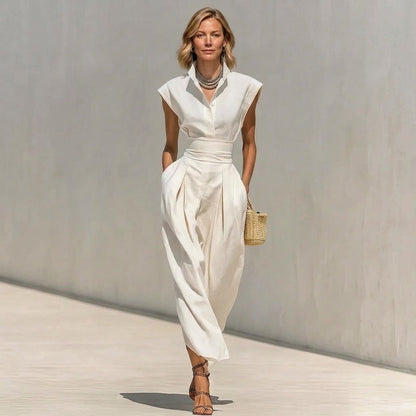 Sabine | High-Neck Two-Piece Skirt Set