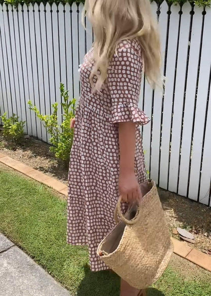 Zora | Sable Short Sleeve Midi Dress