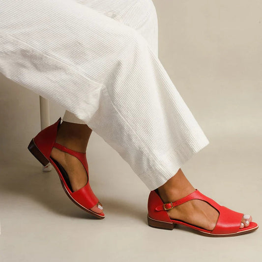 Casey - Casual Cut-Out Peep-Toe Sandals