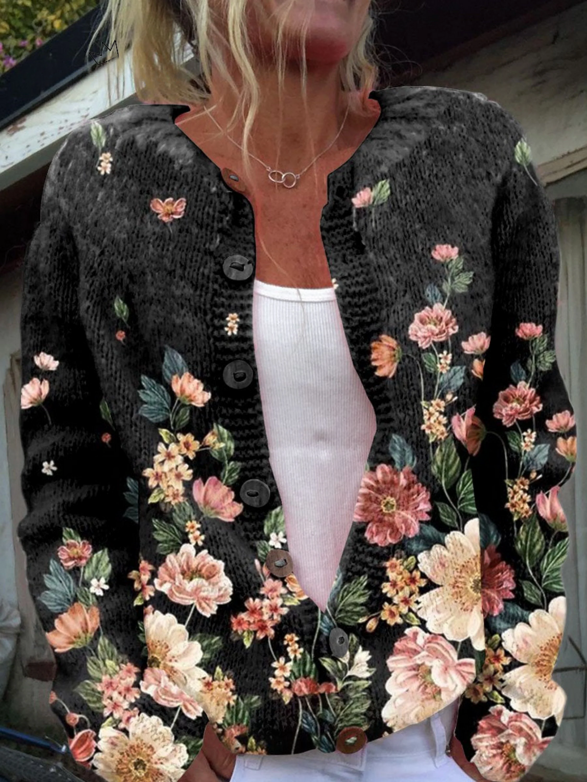 Daphne - Vintage Floral Cardigan