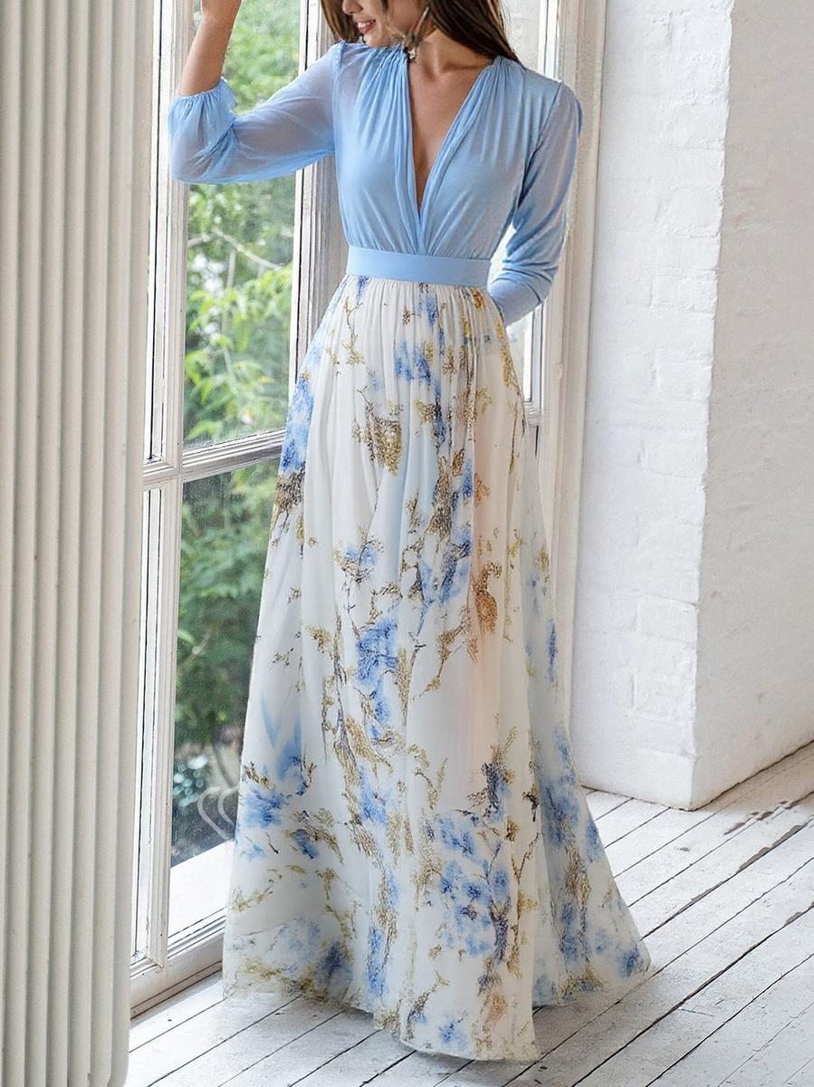 Beautiful Maxi Dress with Floral Print