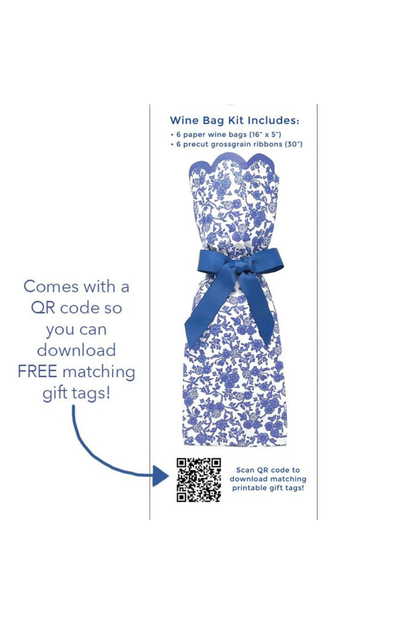 Lucy Grymes Chinoiserie Wine + Gift Bag Kit
