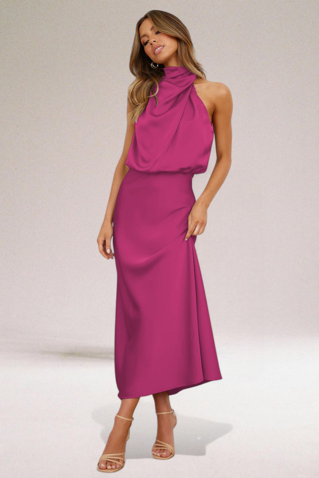 ELARA - Elegant Satin Evening Dress
