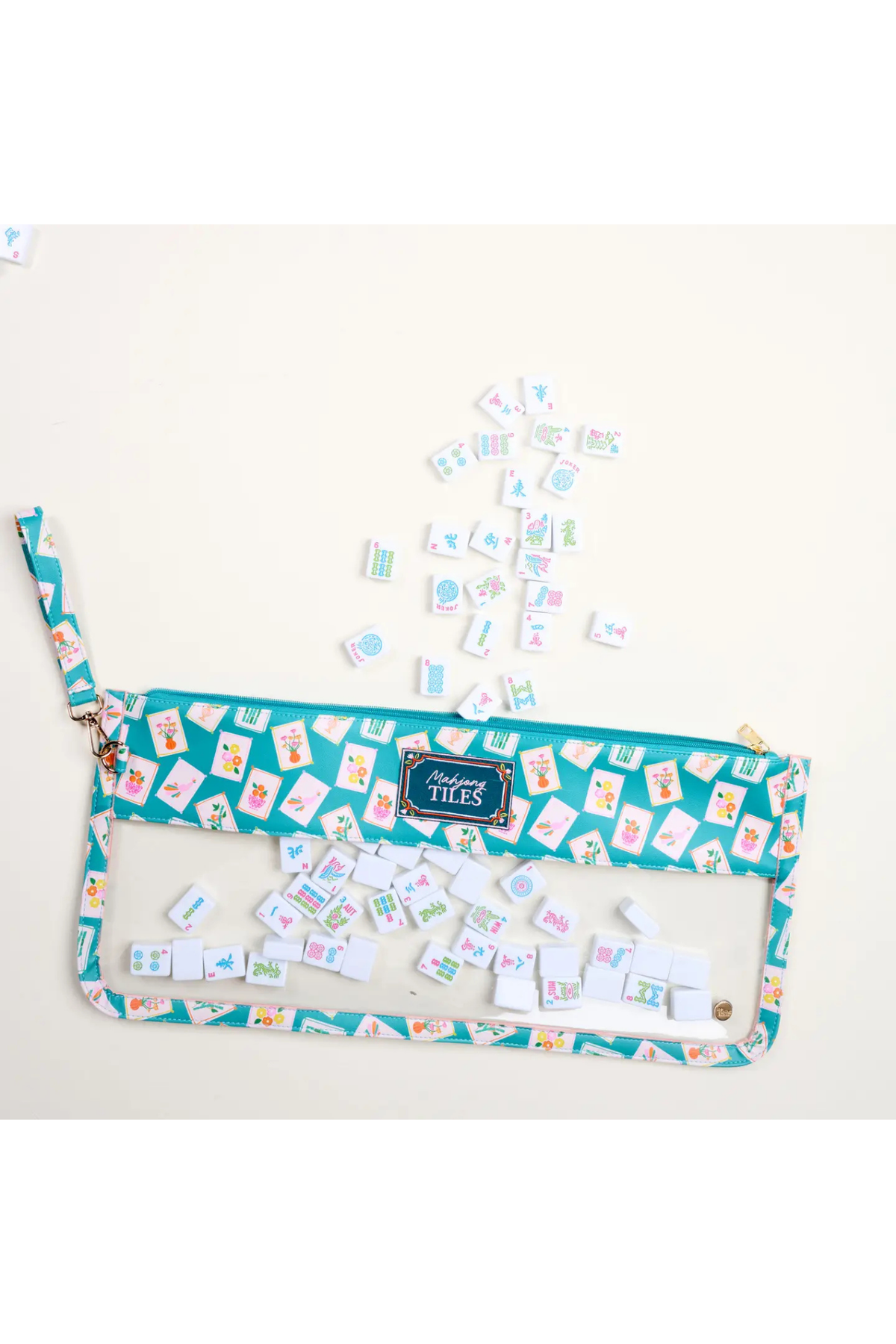 It's Mahj Time Mahjong Tile Keeper Pouch in Teal
