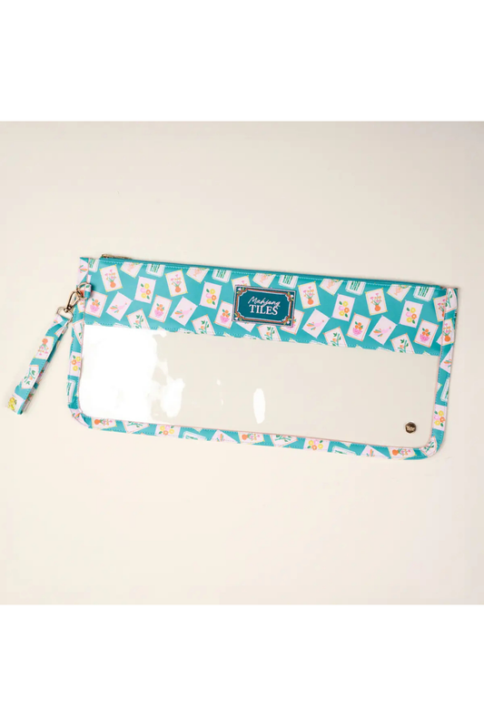 It's Mahj Time Mahjong Tile Keeper Pouch in Teal