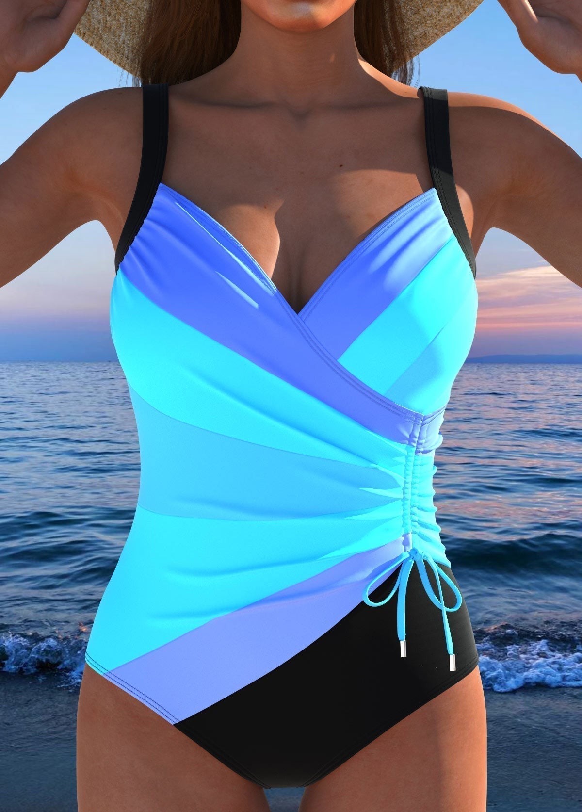 Éloria – Elegant Swimsuit with Colourful Print
