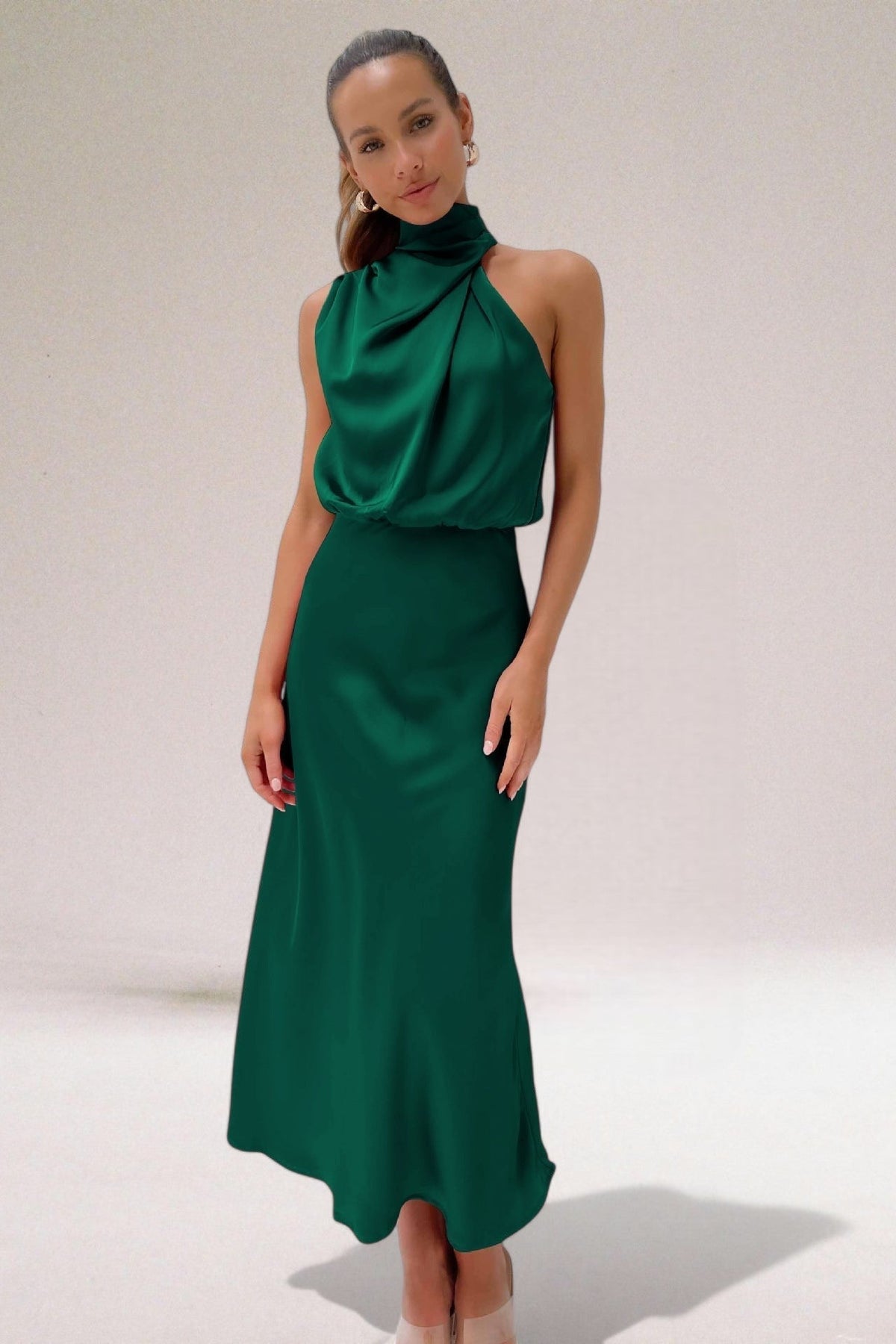ELARA - Elegant Satin Evening Dress