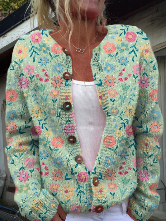 Whitney - Women's Vintage Floral Cardigan
