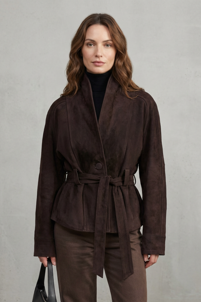 Alette | Women's Cropped Double-Breasted Wool Jacket French Elegance