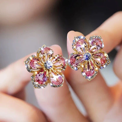 Earrings made of multicoloured zirconia in silver