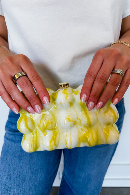The Bella Bubble Clutch in Lime