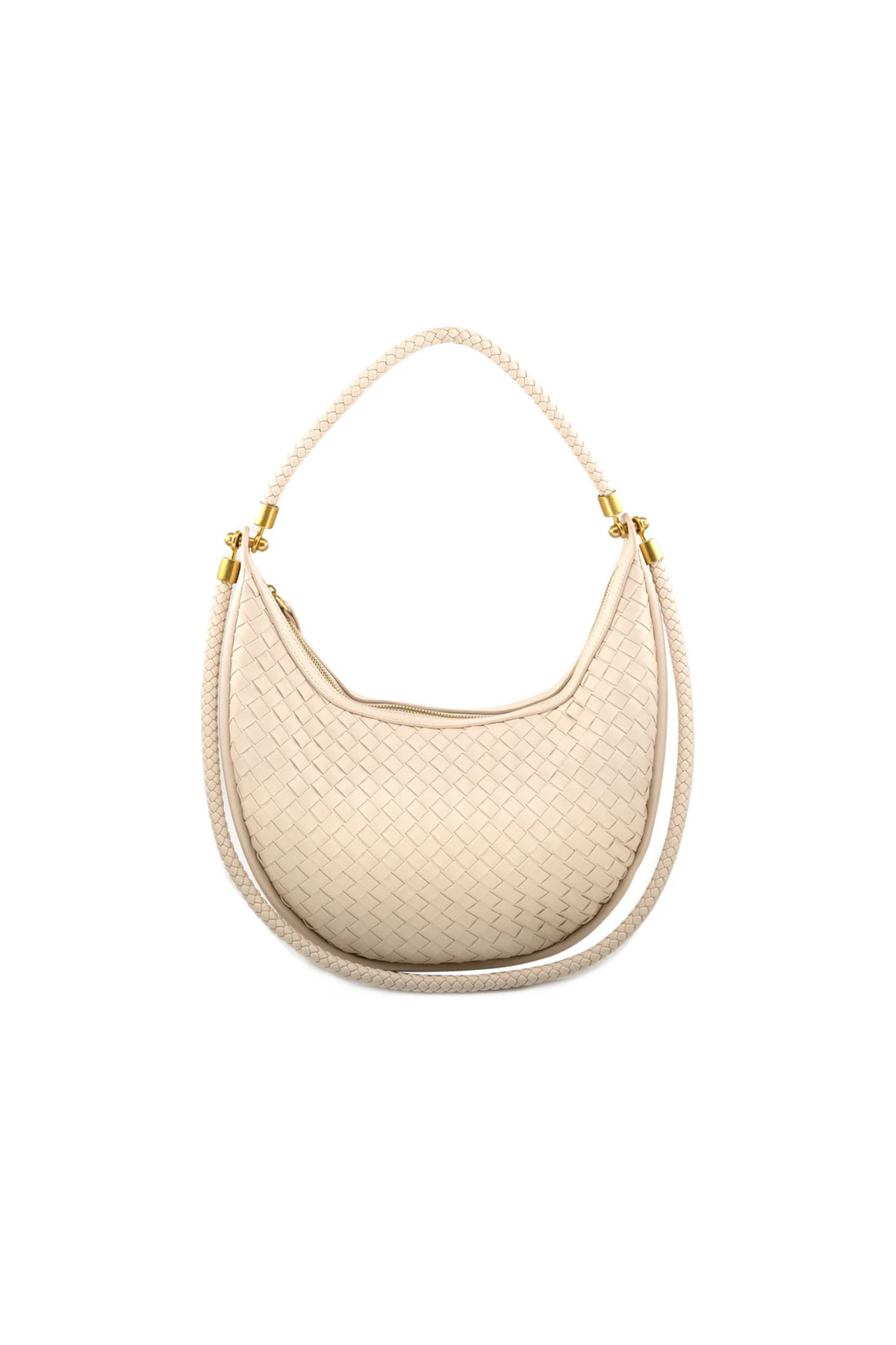 The Olivia Cream Woven Shoulder Bag