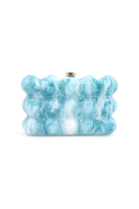 The Bella Bubble Clutch in Blue
