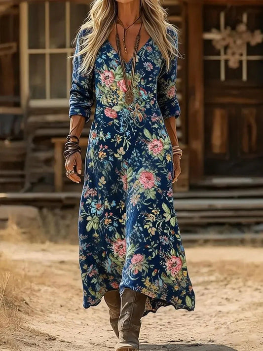 Parker | Long Sleeve Vintage Casual Dress