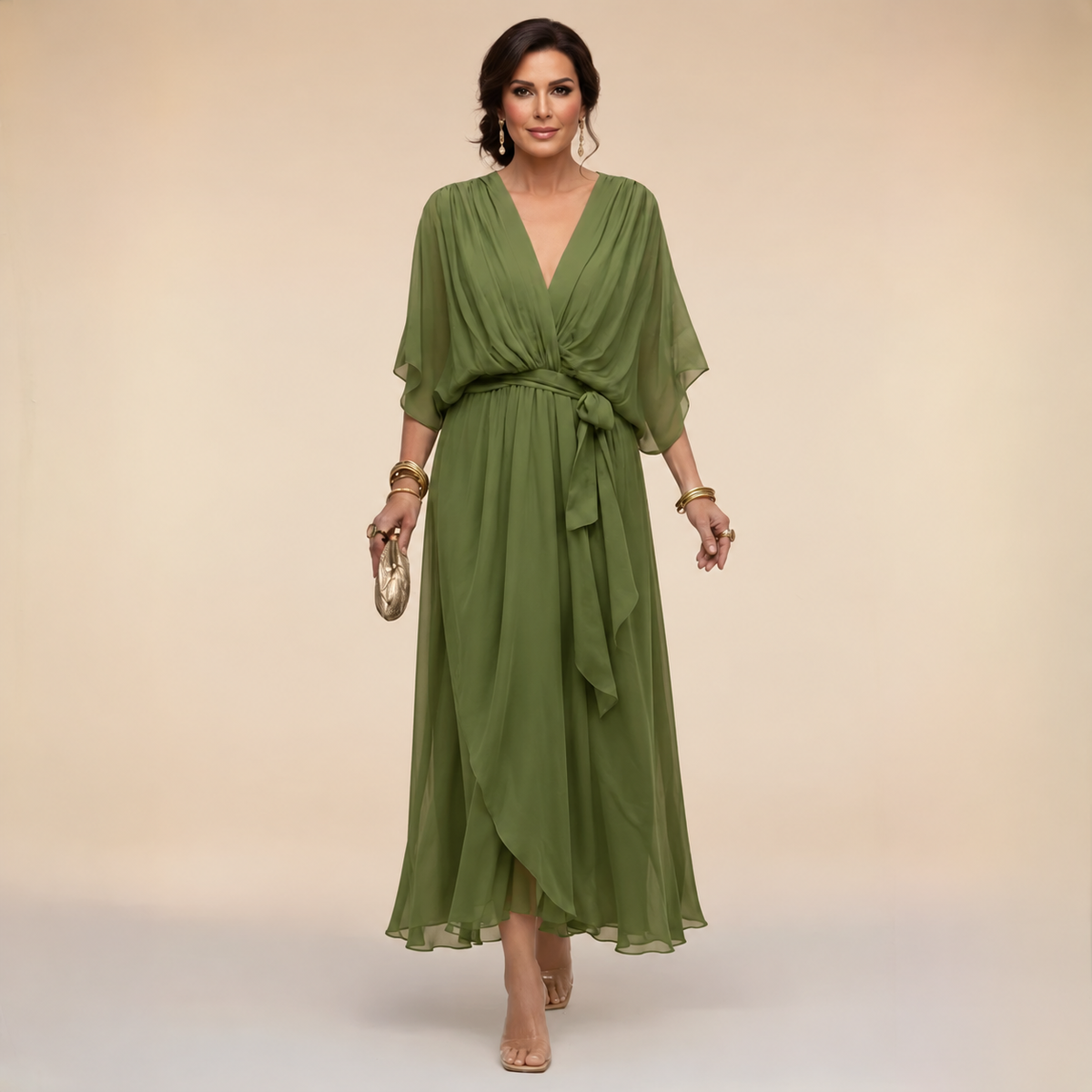 Clara | Wrap V-Neck Dress