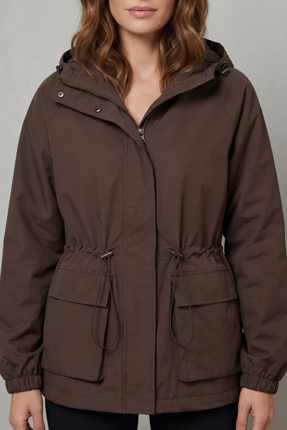 Ravelle | Women's Utility Style Drawstring Waterproof Jacket