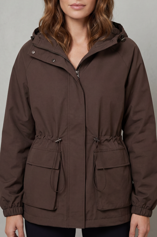 Ravelle | Women's Utility Style Drawstring Waterproof Jacket