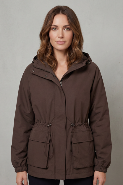 Ravelle | Women's Utility Style Drawstring Waterproof Jacket