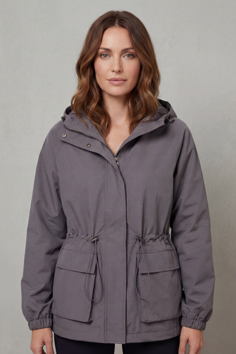 Ravelle | Women's Utility Style Drawstring Waterproof Jacket