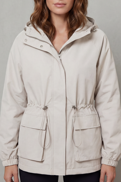 Ravelle | Women's Utility Style Drawstring Waterproof Jacket