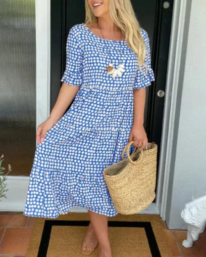 Zora | Sable Short Sleeve Midi Dress