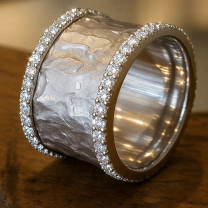 VINTAGE SILVER ZIRCON RING