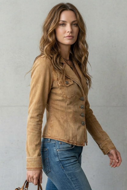 Valmira | Women's Sculpted Silhouette Denim Blazer