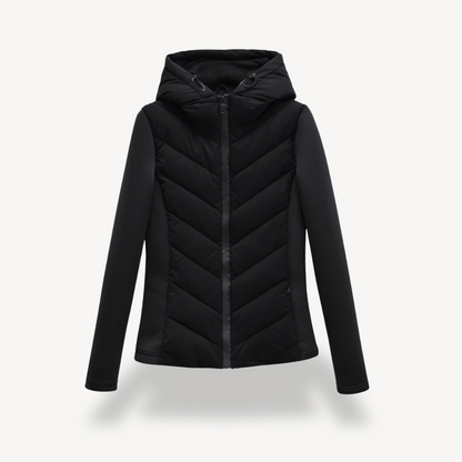 Nora | Women's Chevron Quilted Jacket with Hood