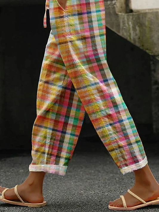 Valerie | Comfortable Checkered Pants