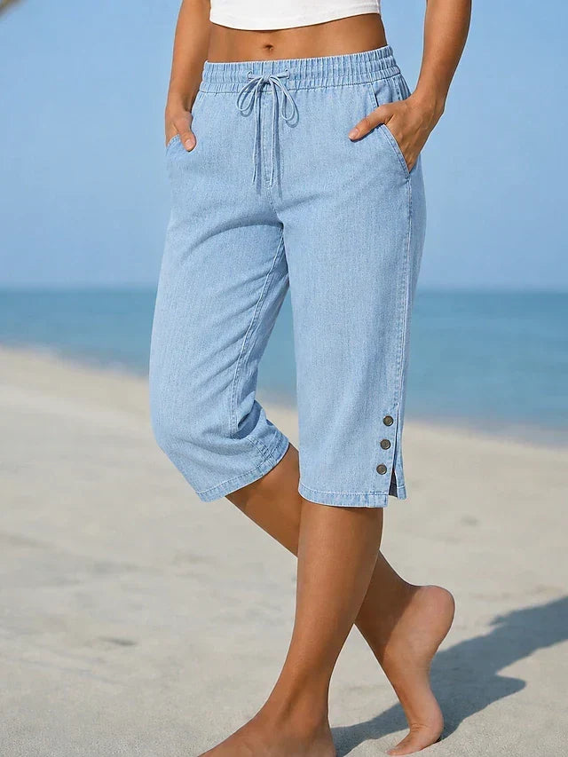DELPHIA | CALF-LENGTH CAPRI PANTS