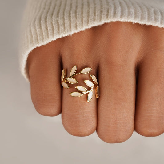 Golden Leaf Ring