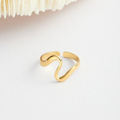 Golden Wave Ring