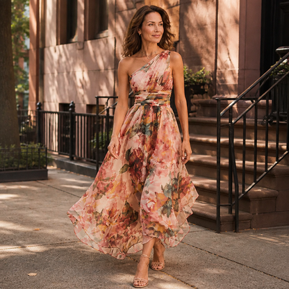Aurora | One-Shoulder Floral Dress