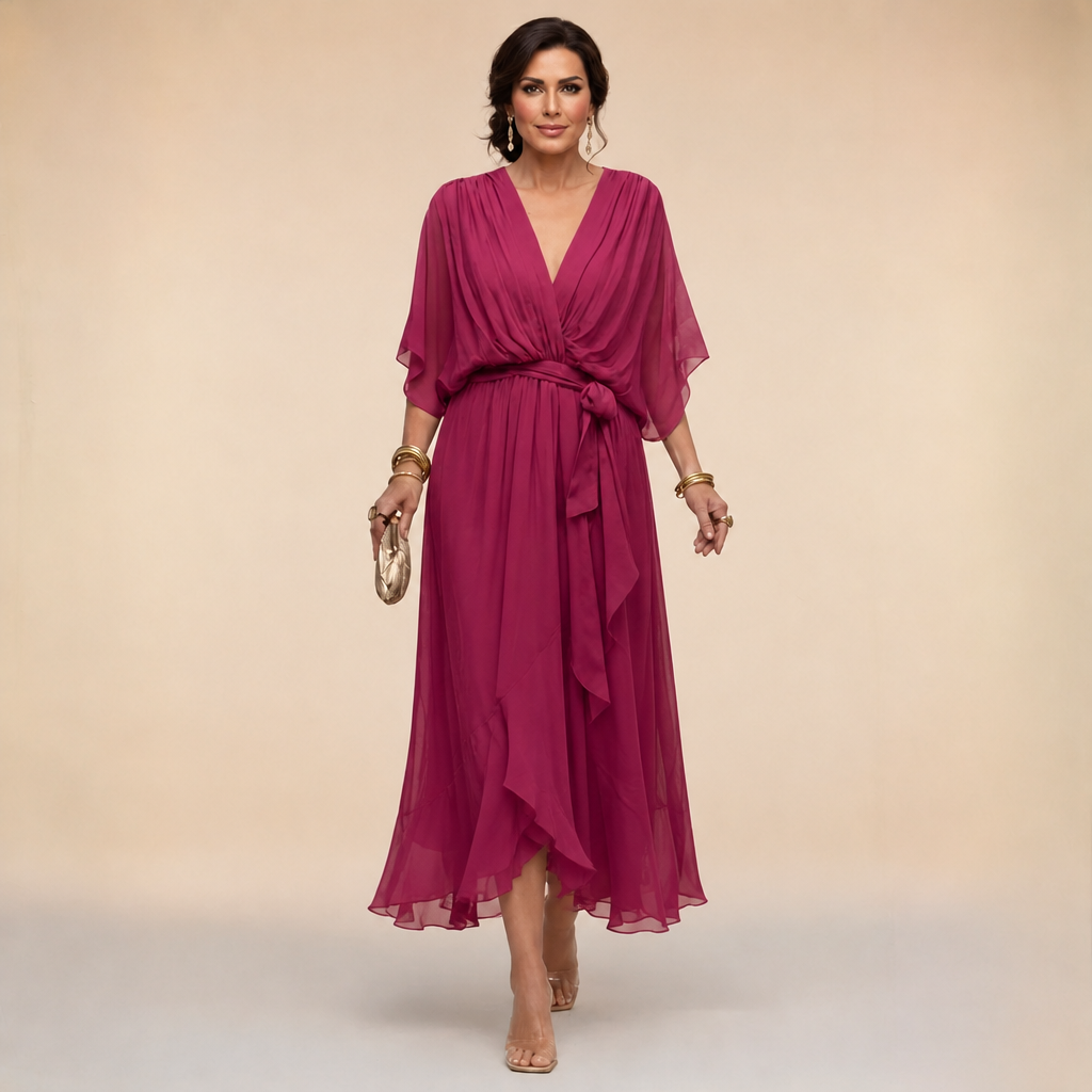 Clara | Wrap V-Neck Dress