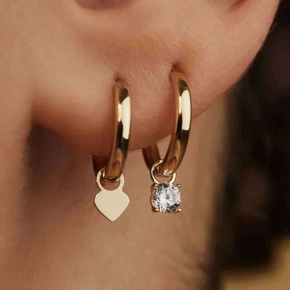 Hoop Earrings with Moonstone