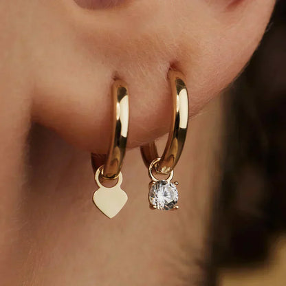 Hoop Earrings with Moonstone