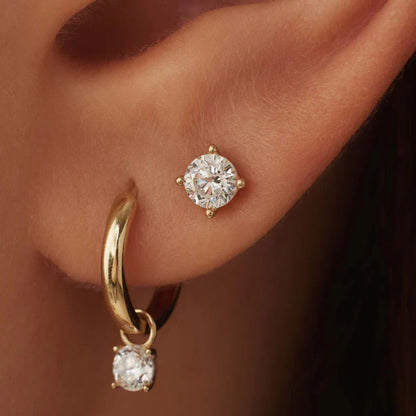 Earrings with Moonstone