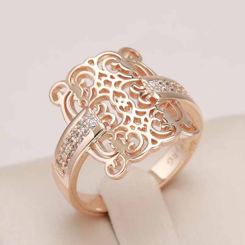Filigree Scrollwork Ring with Pave Crystal Accents