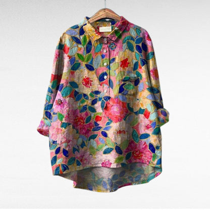 The Jovienne Button-Front Blouse