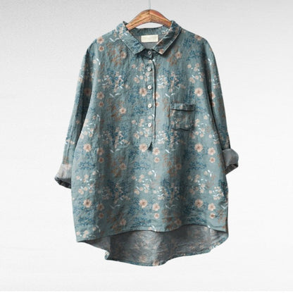The Jovienne Button-Front Blouse