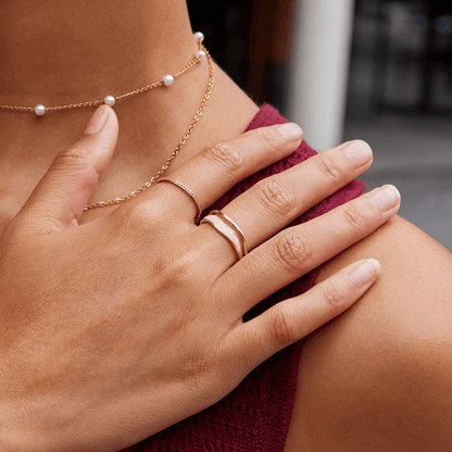 Golden Sahara Ring with Layers