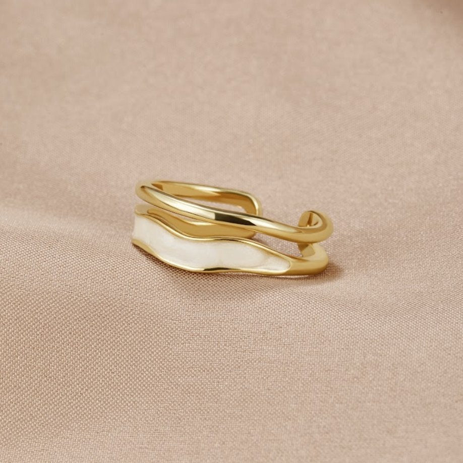 Golden Sahara Ring with Layers