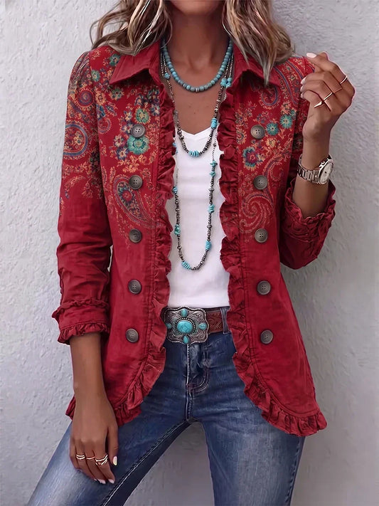 Vivian – Paisley Frill Jacket