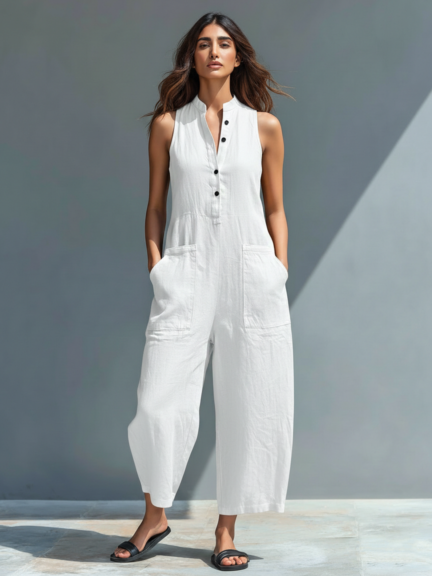 The Yvaine Linen Jumpsuit