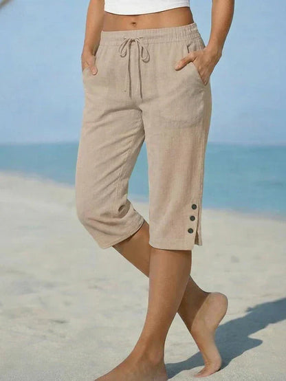 DELPHIA | CALF-LENGTH CAPRI PANTS