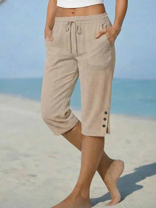 DELPHIA | CALF-LENGTH CAPRI PANTS